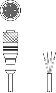 KD U-M12-4A-V1-050 - 连接电缆